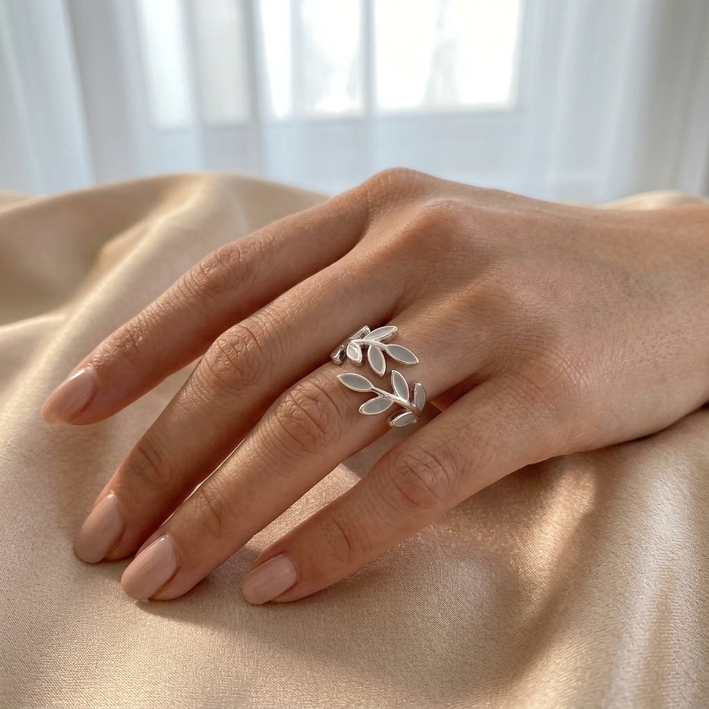 Anillo Hoja Nácar