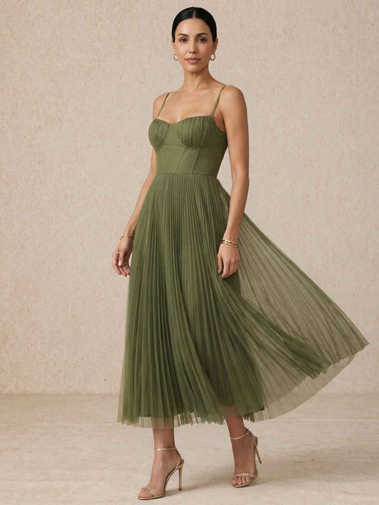 Vestido Midi Tablas