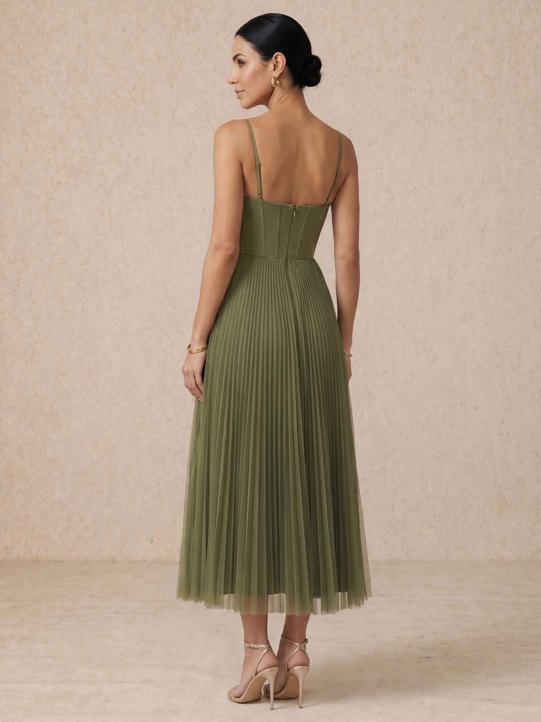 Vestido Midi Tablas