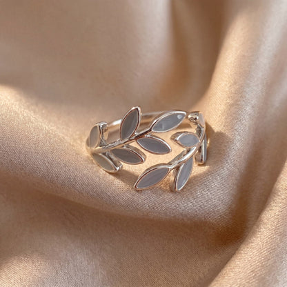 Anillo Hoja Nácar